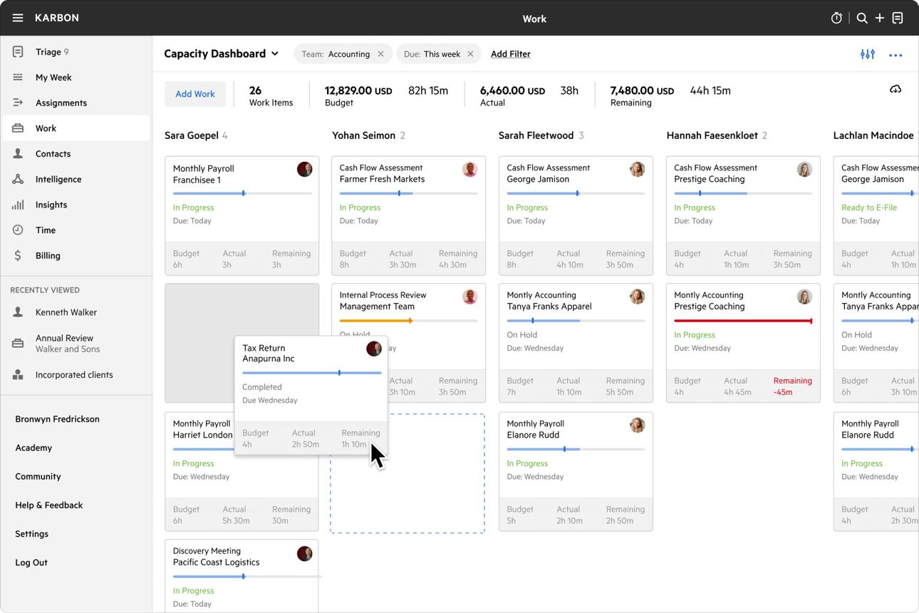 Custom practice management application